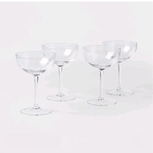 Threshold Lead Free 6oz 4pk Glass Entertaining Cocktail Coup Glasses